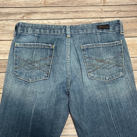 Citizens of Humanity Medium Wash Kate Low Waist Full Leg Jeans 28 Whiskers Flare - Picture 4 of 9